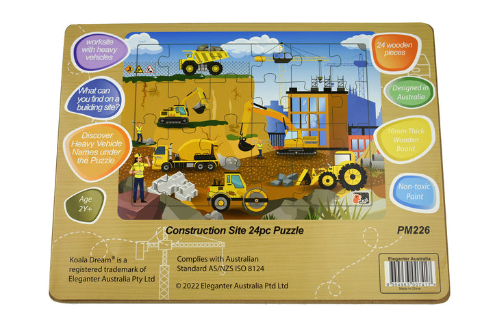 Construction Site Jigsaw Puzzle 24 Pcs