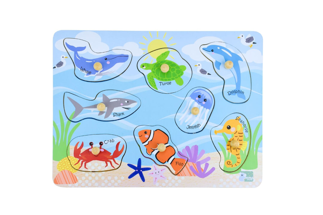 Peg Puzzle - Sea Animals their Habitat