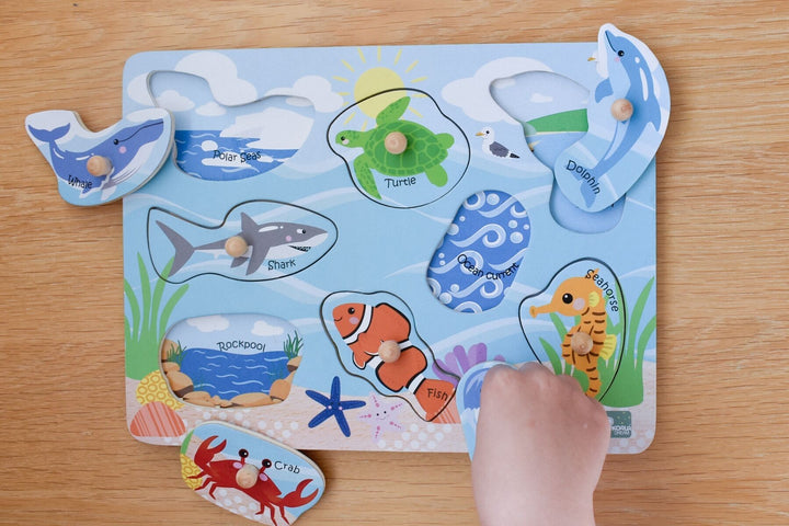 Peg Puzzle - Sea Animals their Habitat