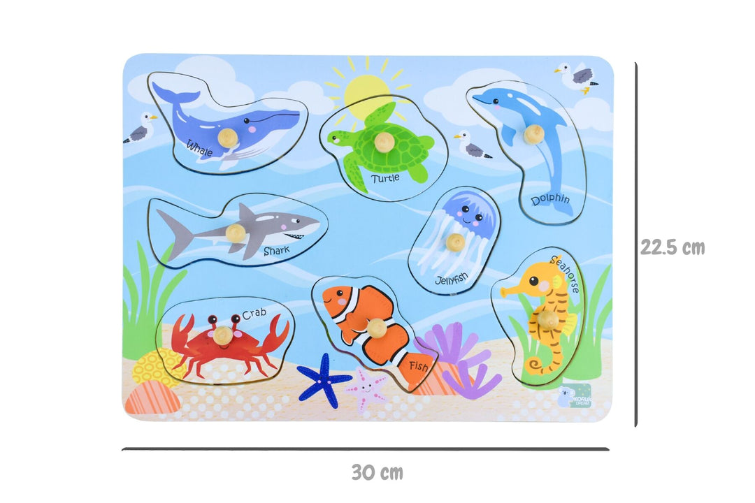 Peg Puzzle - Sea Animals their Habitat