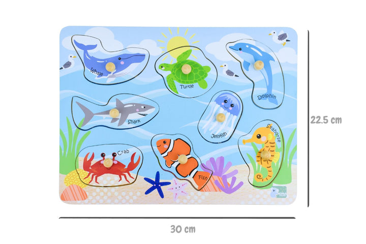 Peg Puzzle - Sea Animals their Habitat
