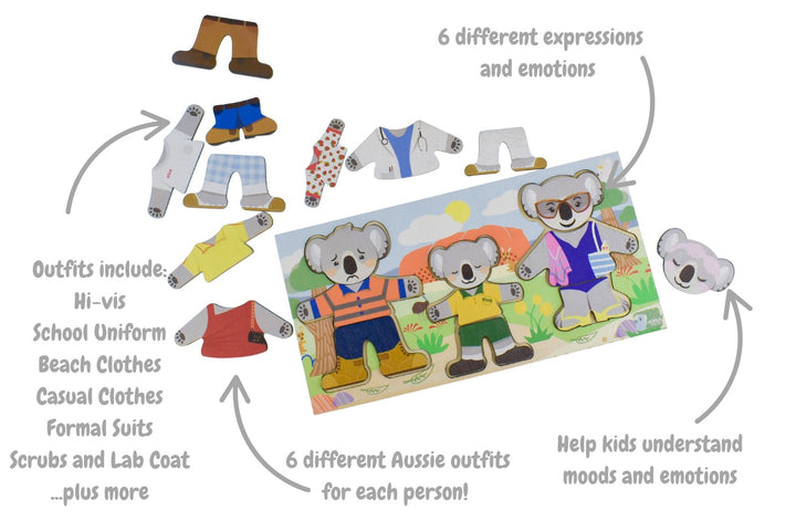 Dress Up - Koala Family