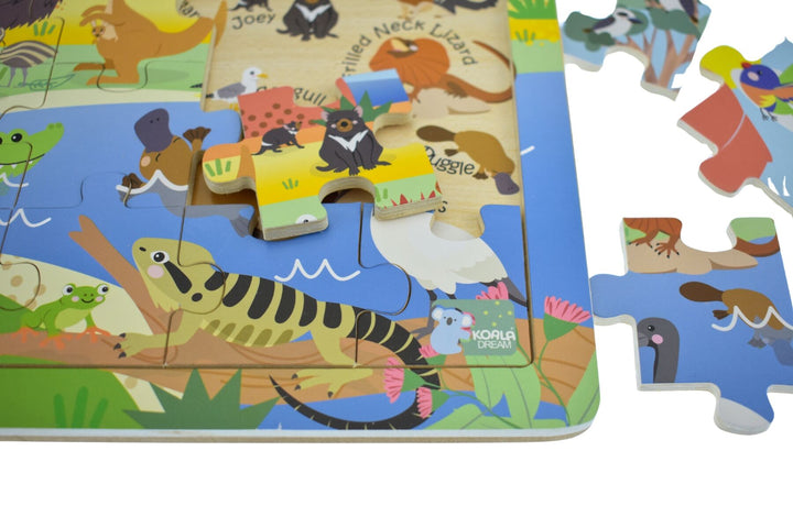 Jigsaw Puzzle - Aussie Animals and Their Names