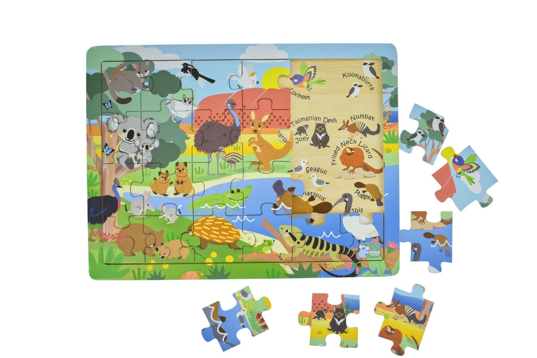 Jigsaw Puzzle - Aussie Animals and Their Names