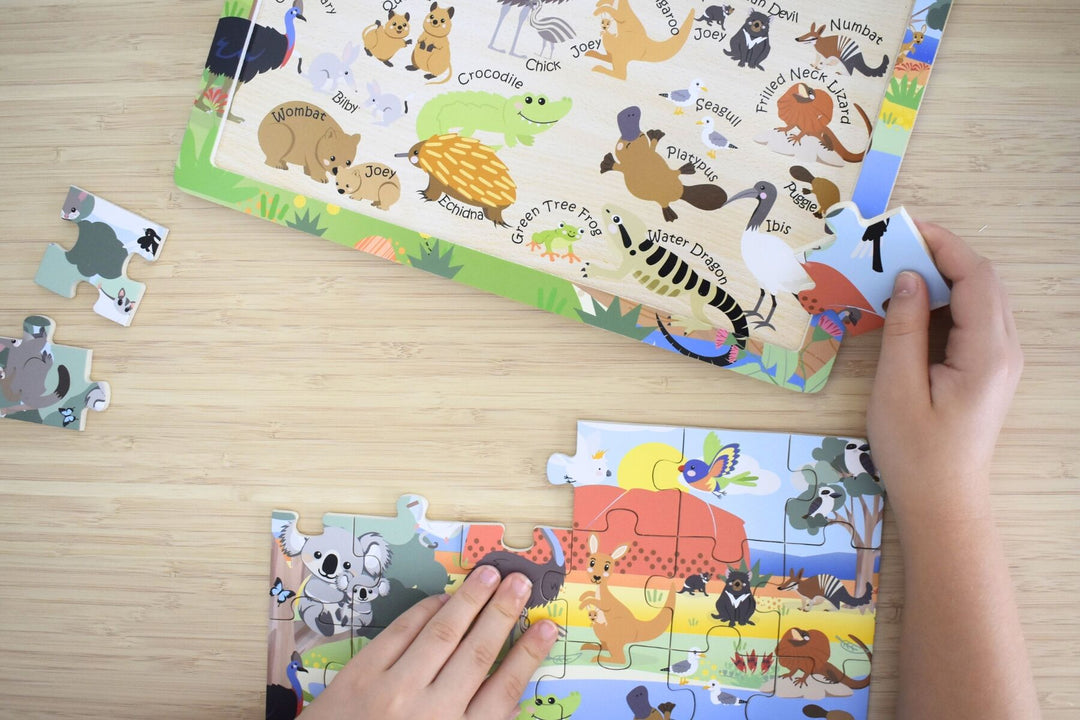 Jigsaw Puzzle - Aussie Animals and Their Names