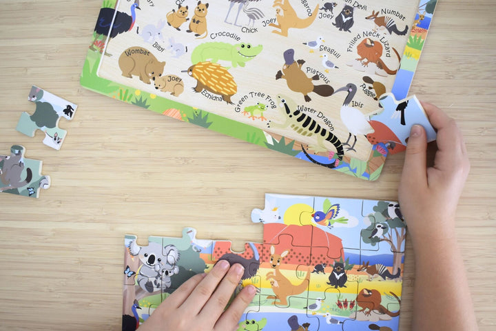 Jigsaw Puzzle - Aussie Animals and Their Names