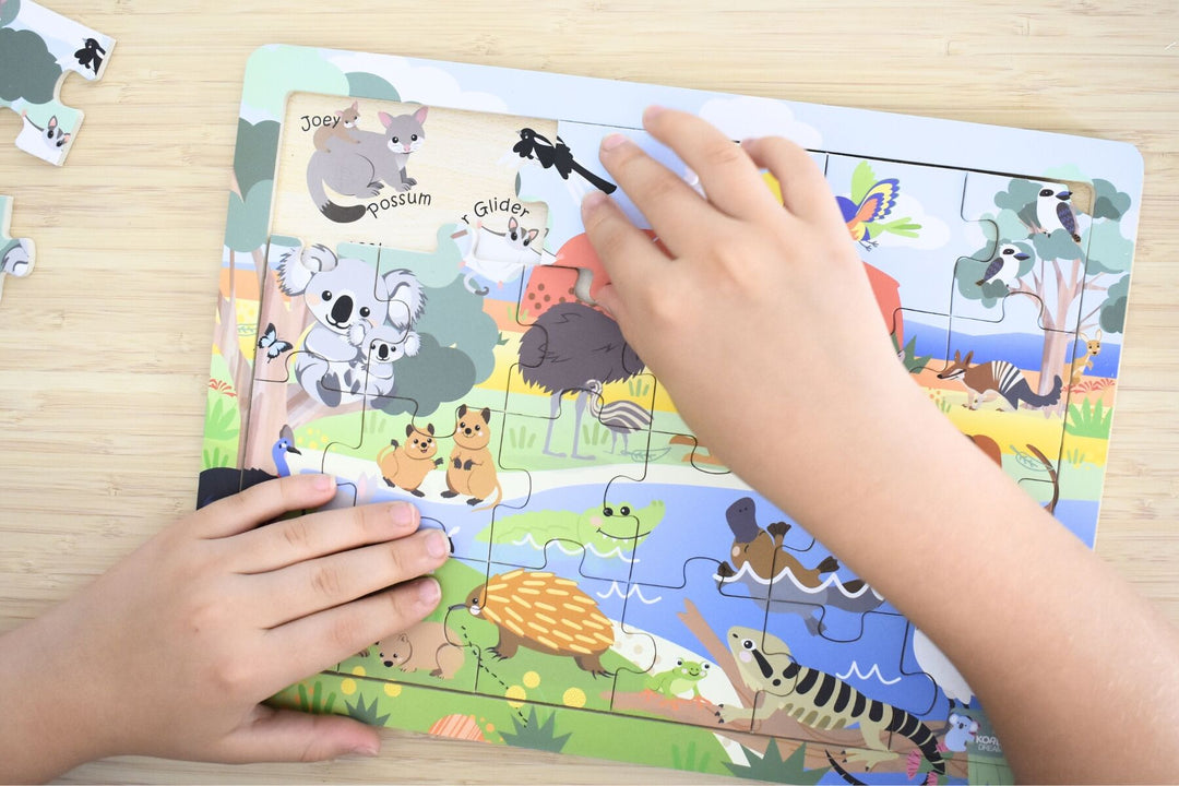 Jigsaw Puzzle - Aussie Animals and Their Names