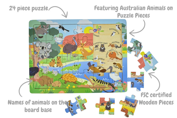Jigsaw Puzzle - Aussie Animals and Their Names