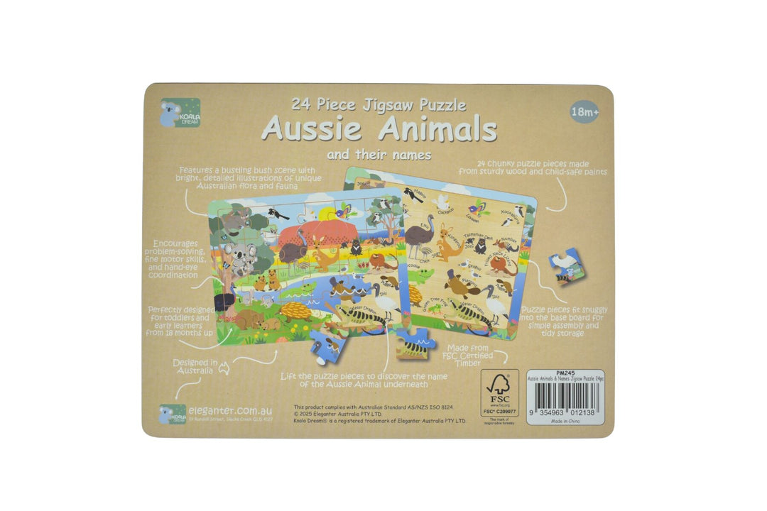 Jigsaw Puzzle - Aussie Animals and Their Names