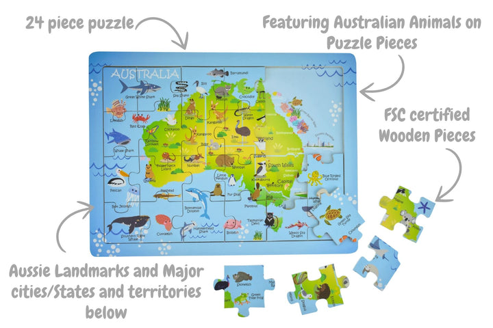 Jigsaw Puzzle - Australian Animals and Landmarks