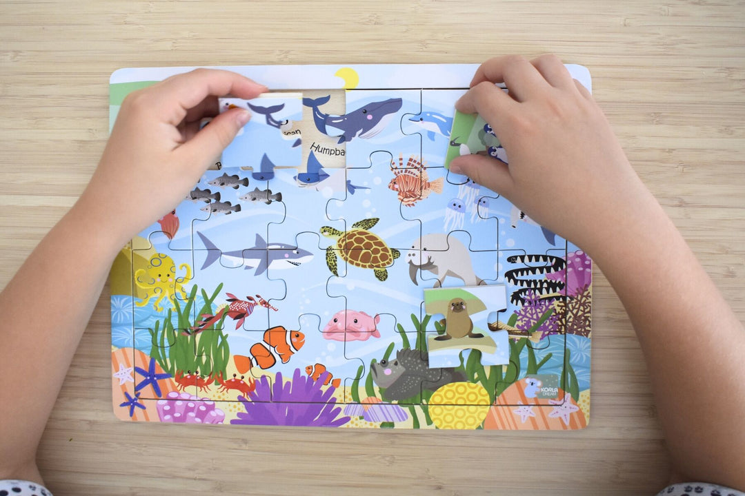 Jigsaw Puzzle - Aussie Sea Animals and Their Names