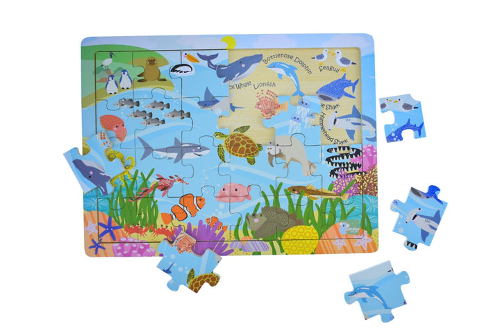 Jigsaw Puzzle - Aussie Sea Animals and Their Names