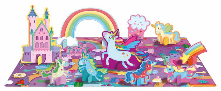 3D Puzzle and Book Set - Unicorns