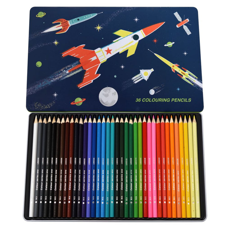 36 Colouring Pencils – Space Age