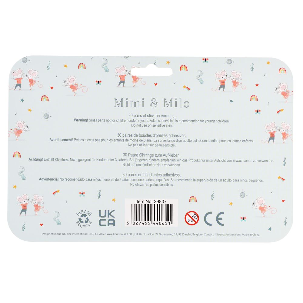 Rex London Stick on Earrings – Mimi and Milo