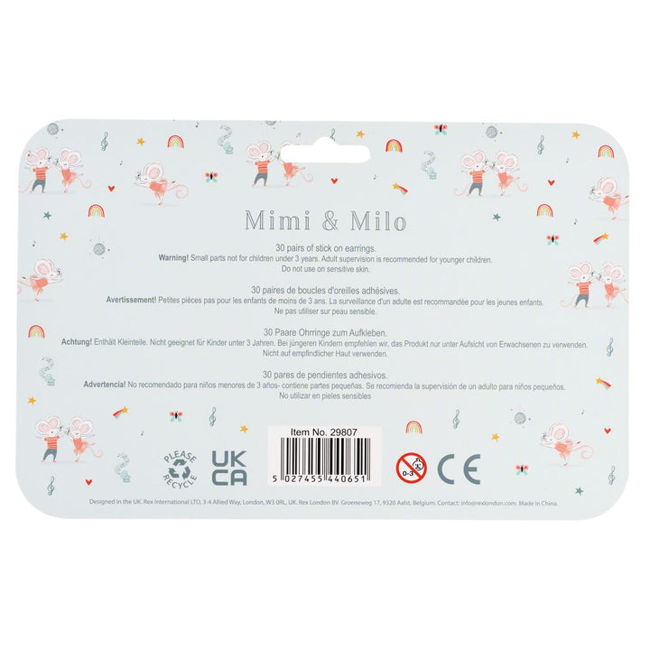Rex London Stick on Earrings – Mimi and Milo