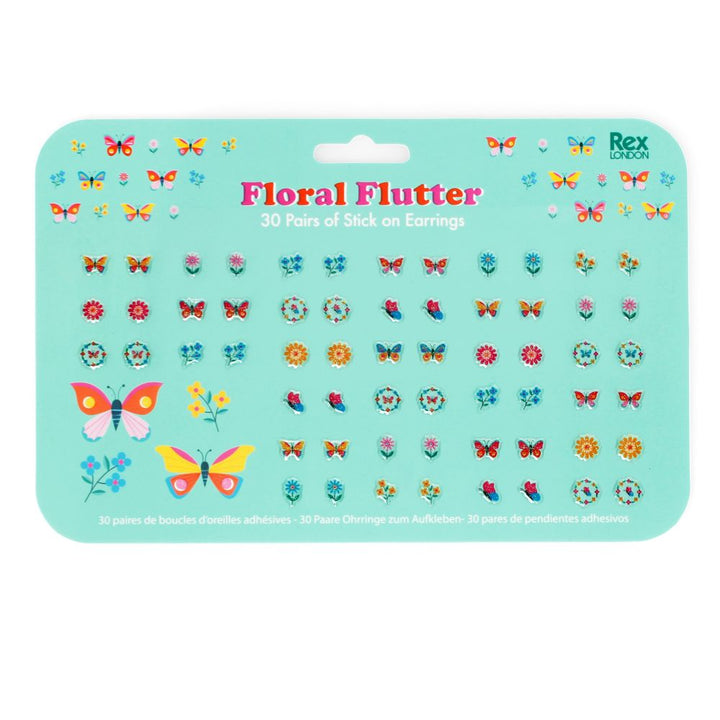 Rex London Stick on Earrings – Floral Flutter