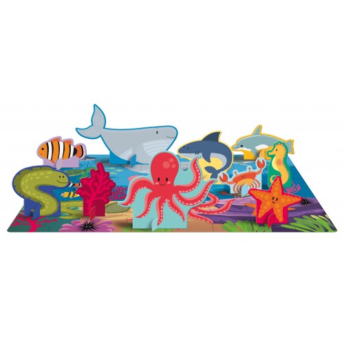 3D Puzzle and Book Set - The Sea