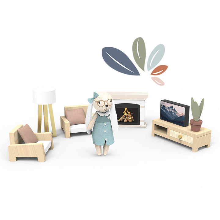 Doll House Living Room + 1 Character