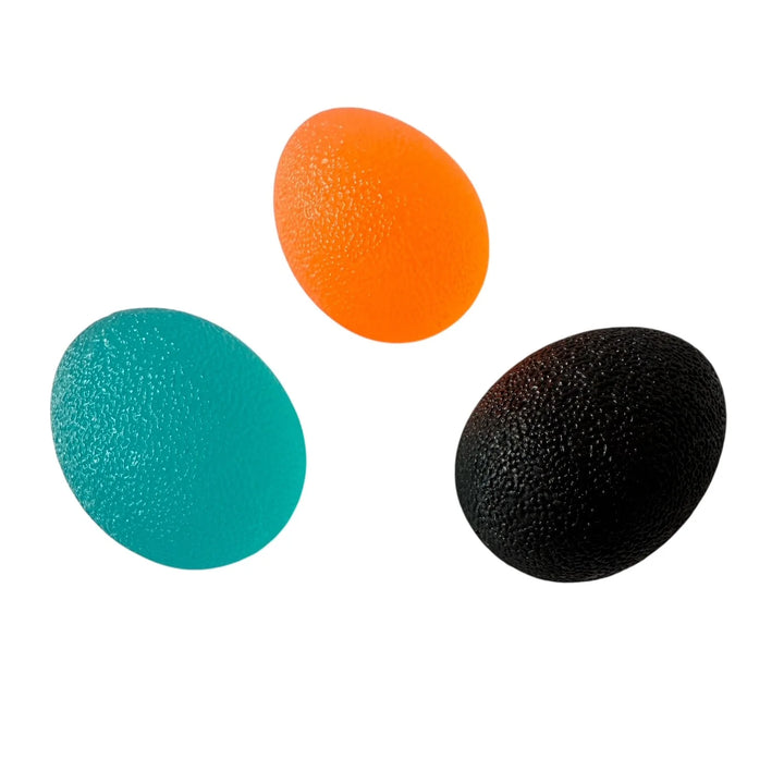 Set of 3 Different Strength Hand Exerciser Stress Eggs