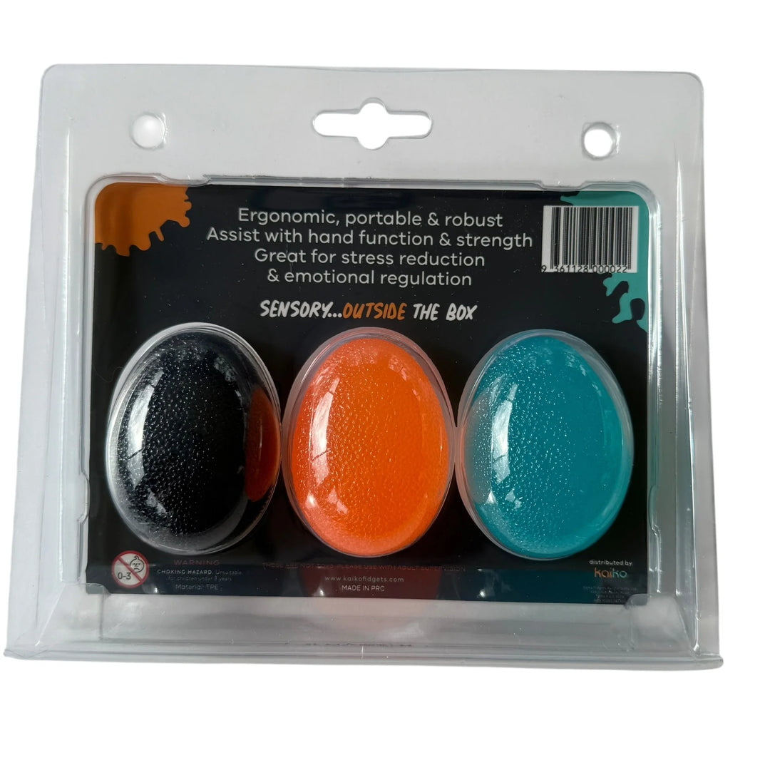 Set of 3 Different Strength Hand Exerciser Stress Eggs