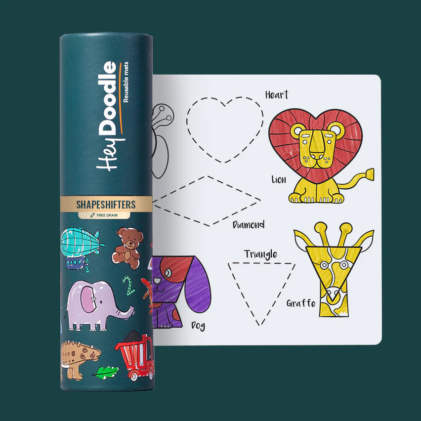 Mini Reusable Colour-in Placemat - Shape Shifters