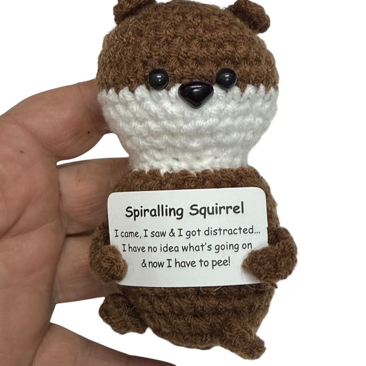 Mini Hand Crochet Plush Support | Squirrel