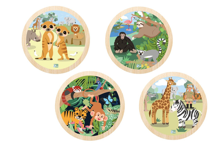 Round Jigsaw Puzzle | 9pc - Wild Buddies
