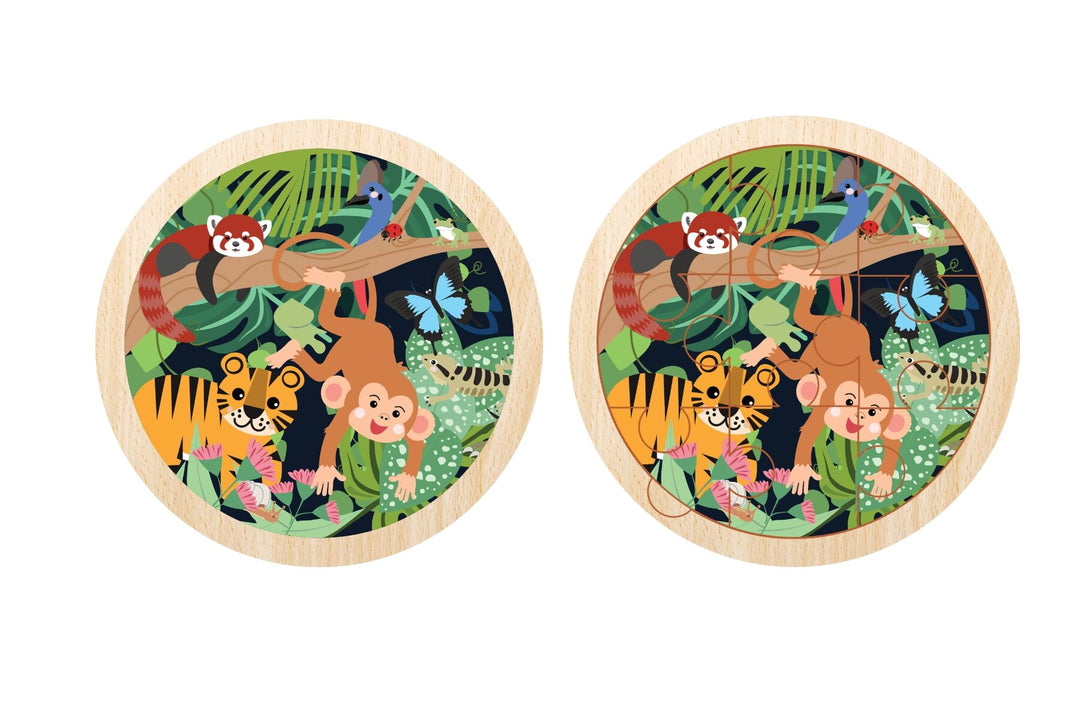 Round Jigsaw Puzzle | 9pc - Wild Buddies