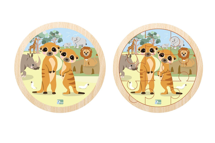 Round Jigsaw Puzzle | 9pc - Wild Buddies