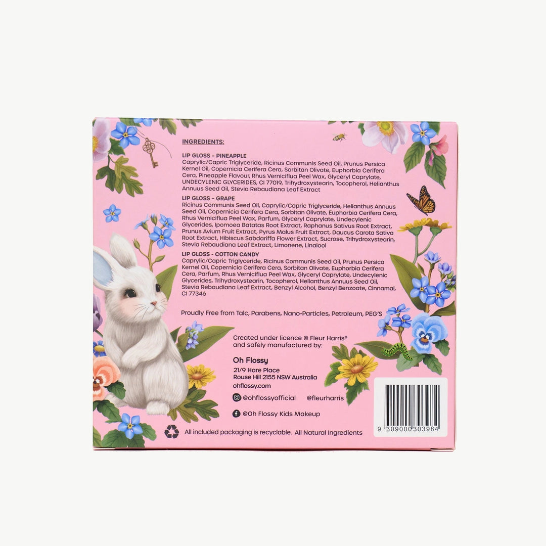 Oh Flossy X Fleur Harris | Garden of Dreams - Natural Lip Gloss Set