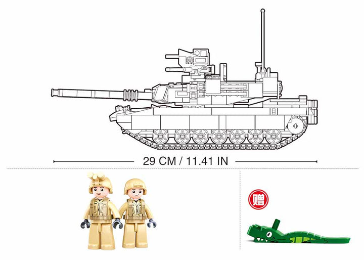 Model Bricks MB M1A2 V2 Abrams Main Battle Tank 781 PCS
