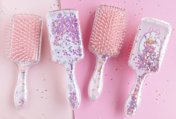 Glitter Boxed Hair Brush - Belle Fleur