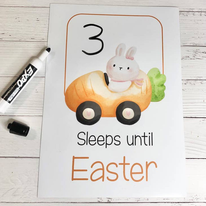 Easter Countdown Whiteboard Magnet - Carrot Cart