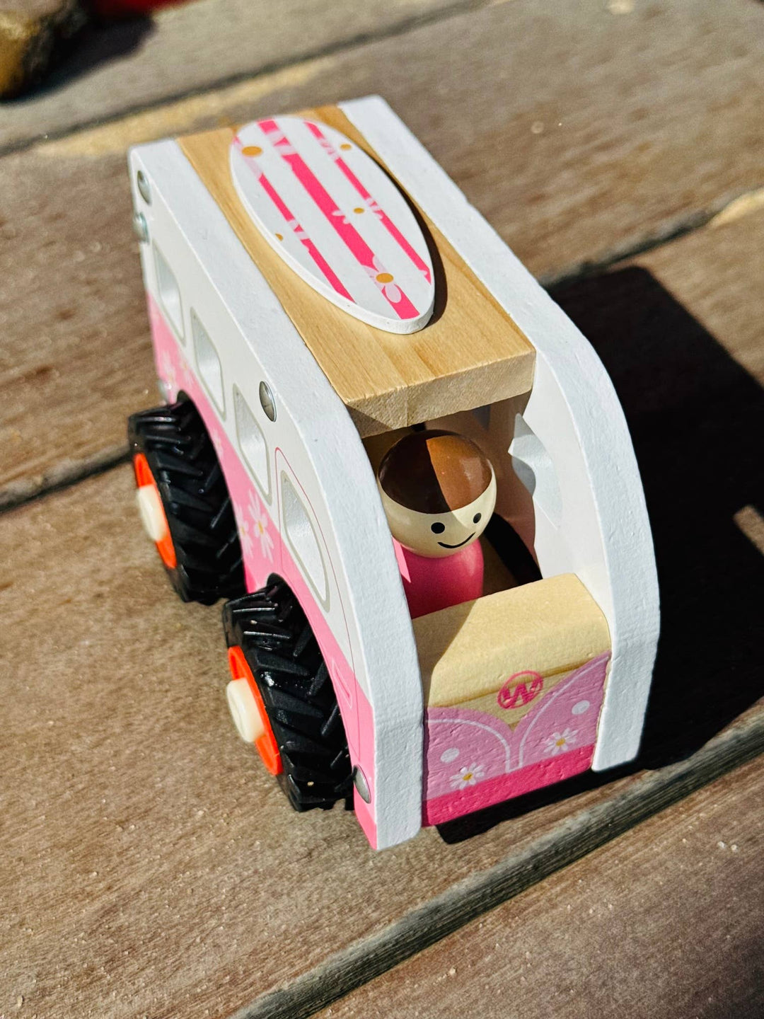Wooden Vehicle | Pink Kombi