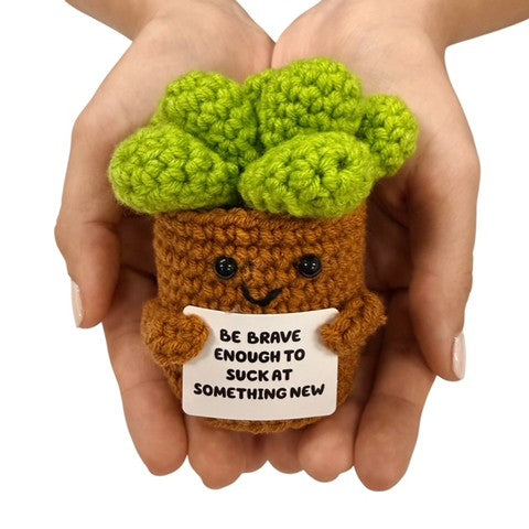 Mini Hand Crochet Plush Support | Be Brave Succulent