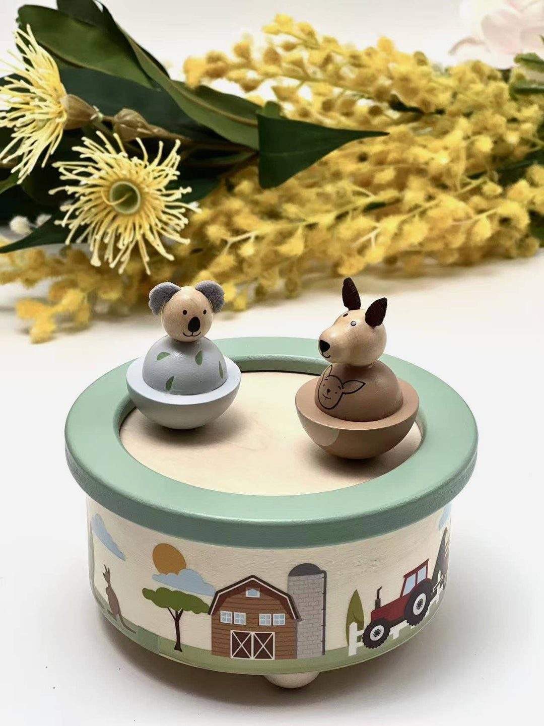Wooden Music Box | Kangaroo & Koala