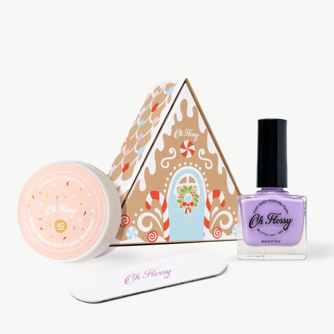 Christmas Gingerbread House Mini Mani Set