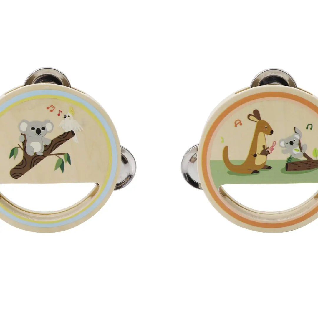 Wooden Aussie Animal Tambourine