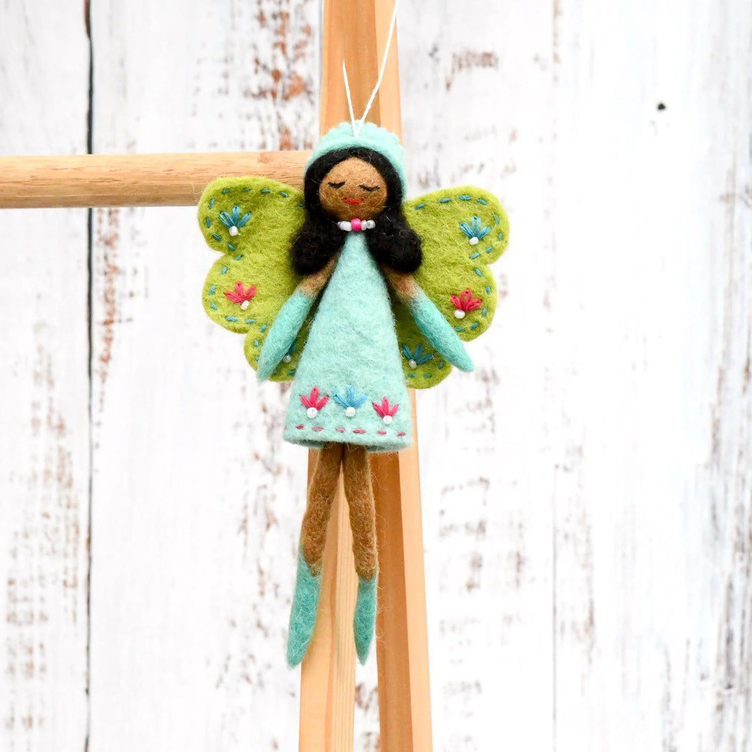 Felt Angel Fairy - Turquoise Dress