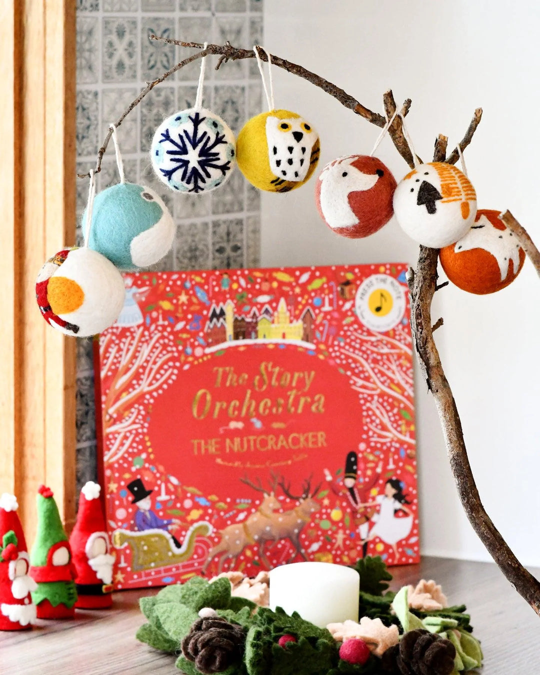 Felt Christmas Bauble Ornament - Snowflake
