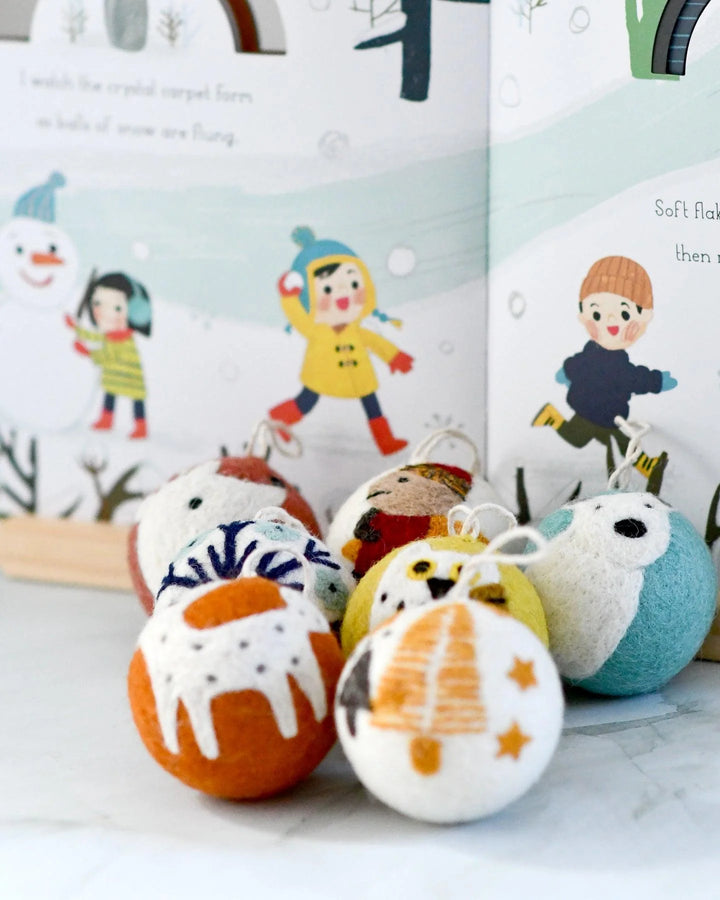 Felt Christmas Bauble Ornament - Snowflake