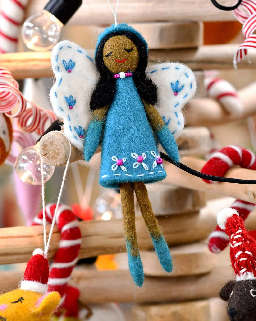 Felt Angel Fairy - Cyan Blue Dress