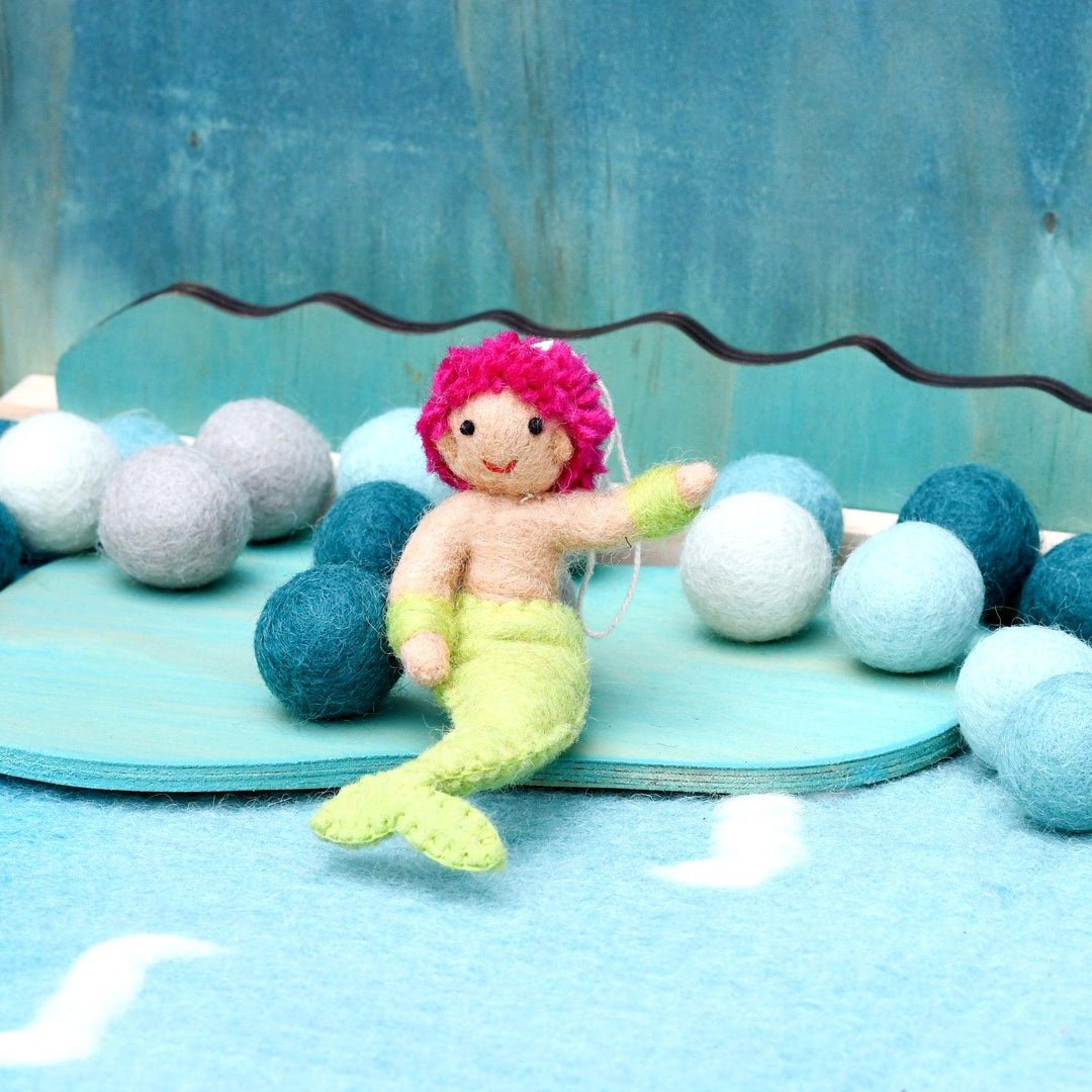 Felt Coral Merman Lime Green