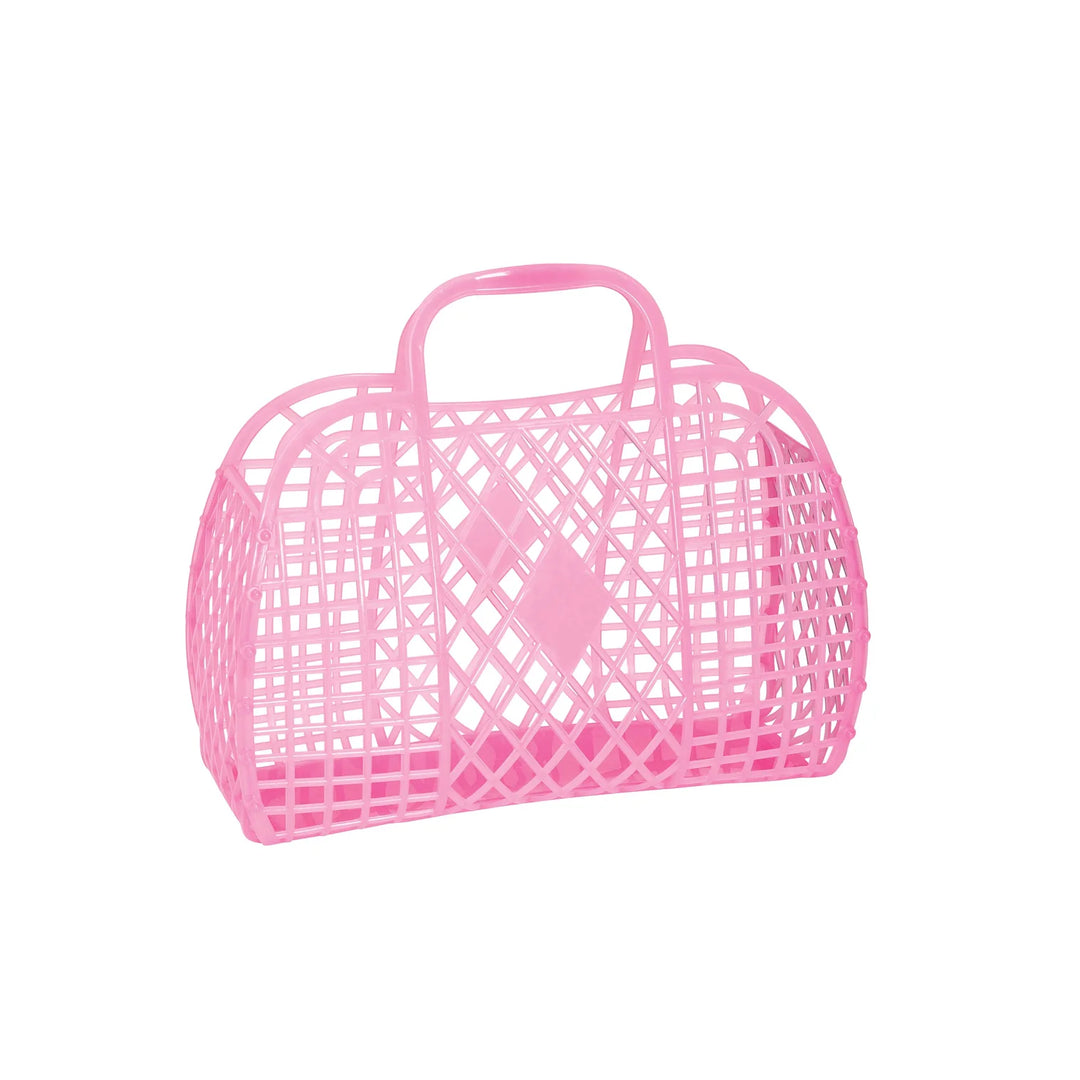 Sun Jellies Retro Basket | Small - Neon Pink