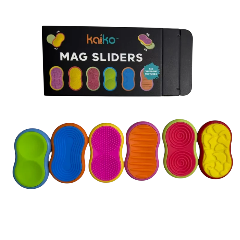Mag Sliders - Six Interchangeable Magnetic Textured Pad Fidgets