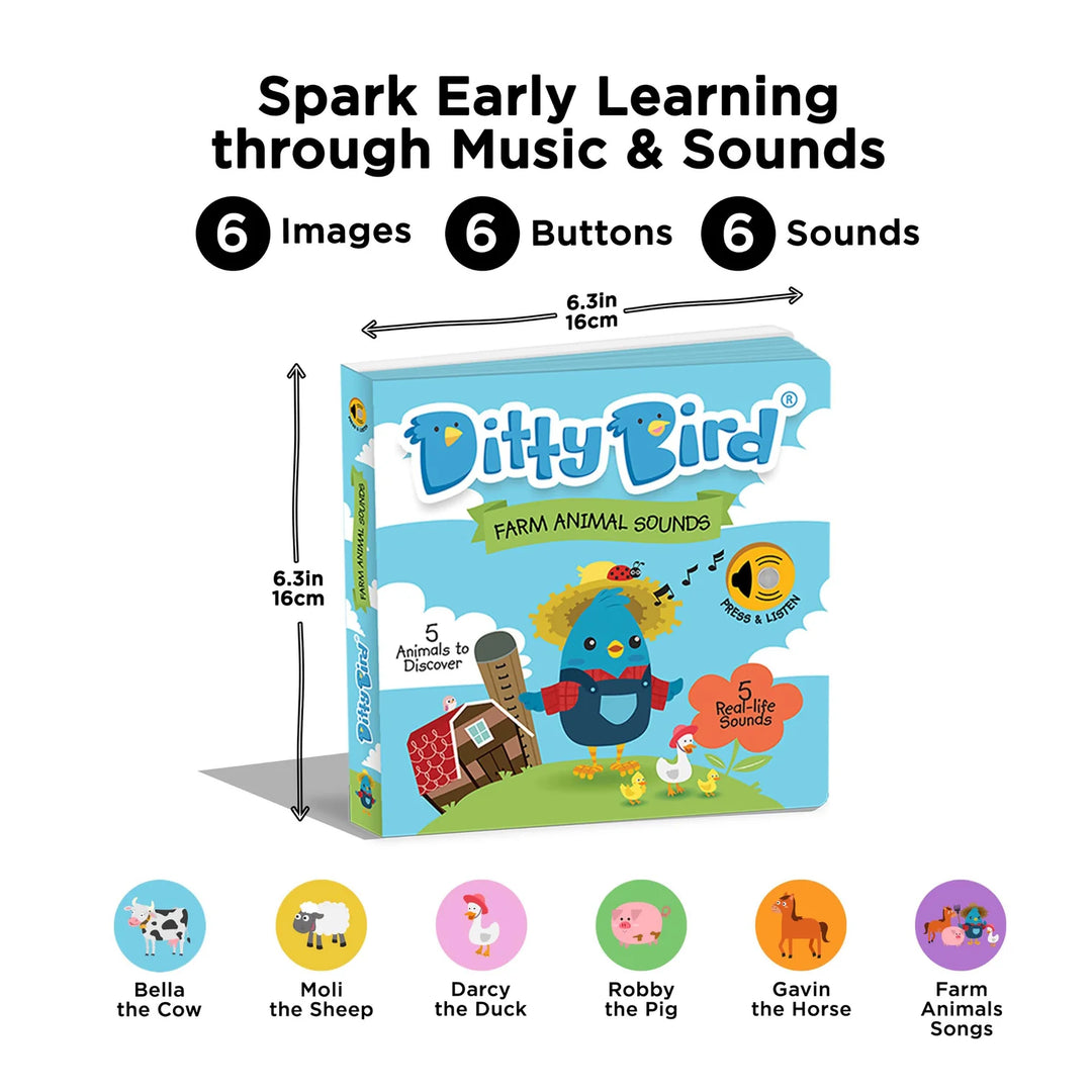 Ditty Bird Sound Book - Farm Animal Sounds