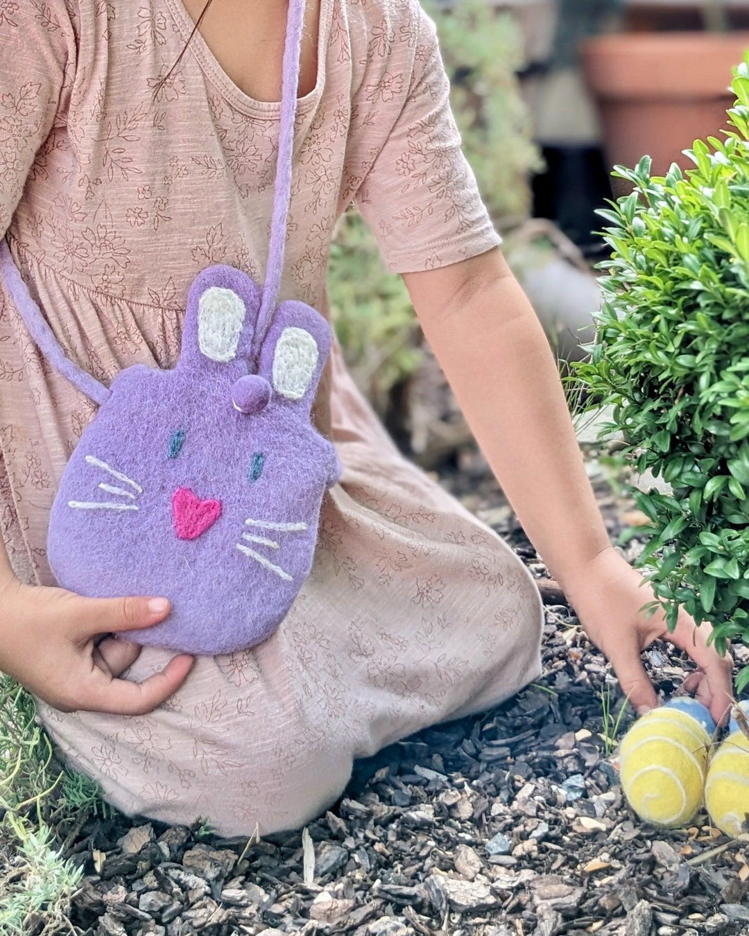 Felt Easter Bunny Bag (Lilac Purple)
