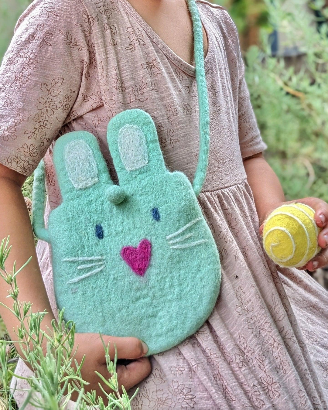 Felt Easter Bunny Bag (Mint Green)