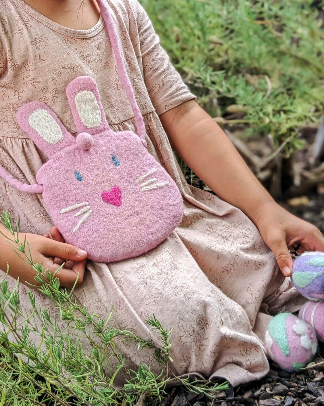 Felt Easter Bunny Bag (Pink)